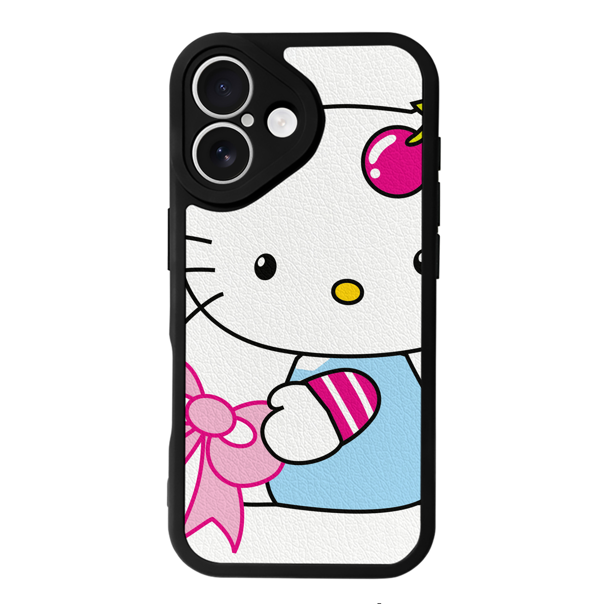（画像用） Hello Kitty ハローキティ 【iPhone 16シリーズ対応】シリコンスマホケース（レザー調） 材質：シリコン